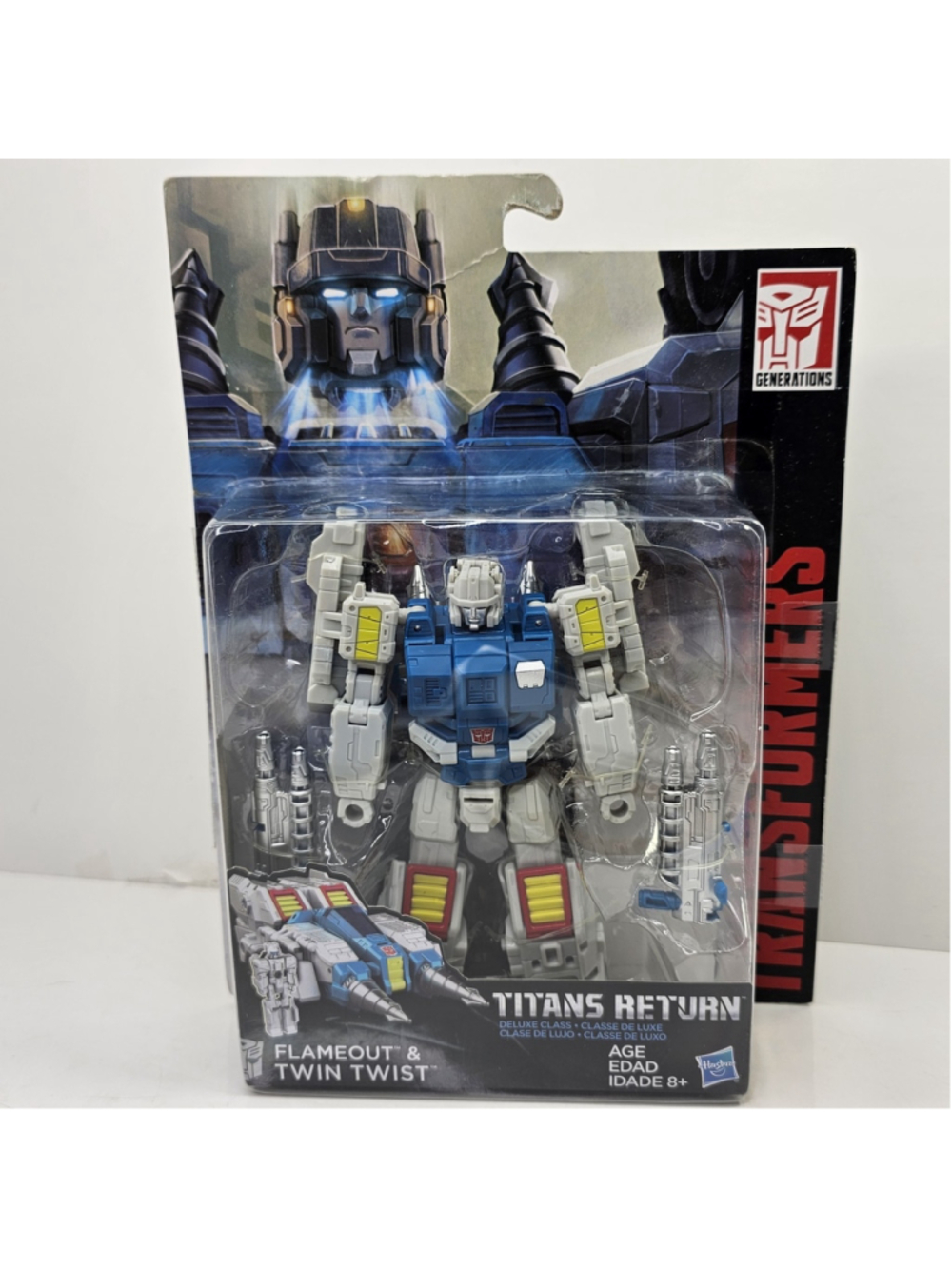 SEALED Deluxe Twin Twist & Flameout Transformers Titans Return BOX WEAR